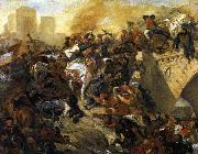 The Battle of Taillebourg Eugene Delacroix